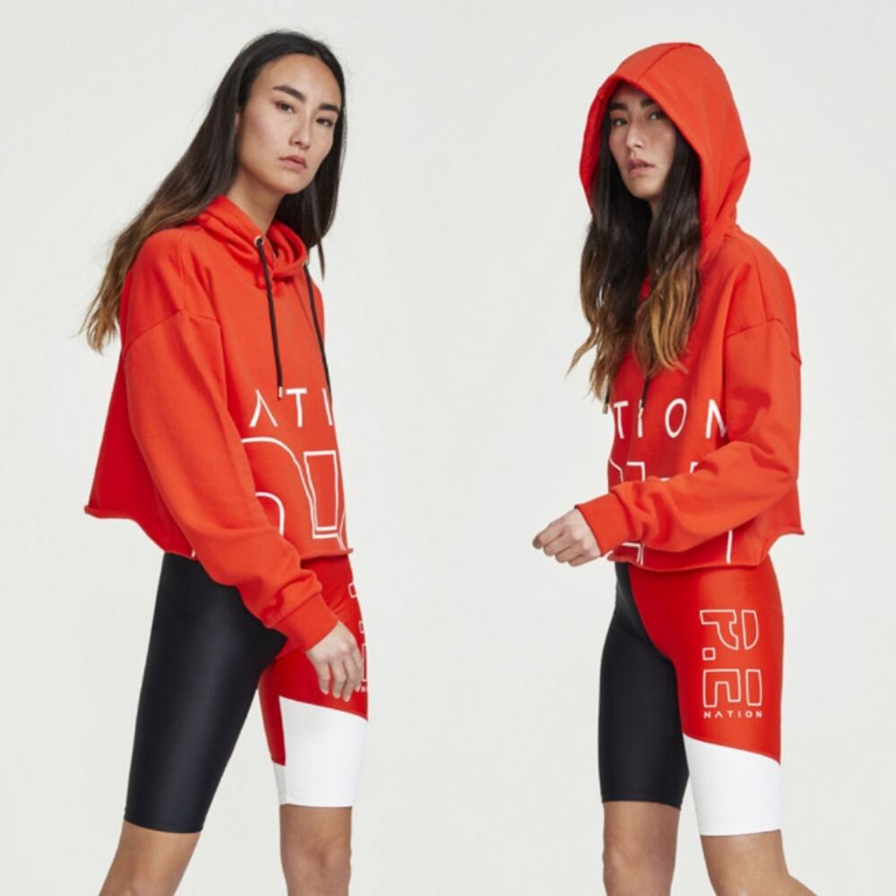 P.E Nation Restart Hoodie Small Gym Atheletic Relaxed Casual Athleisure Running